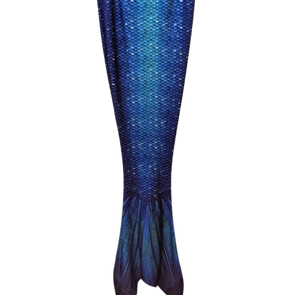 Sun Tails Siren BLUE LAGOON Mermaid Tail silicone tip Monofin for swimming NWOT